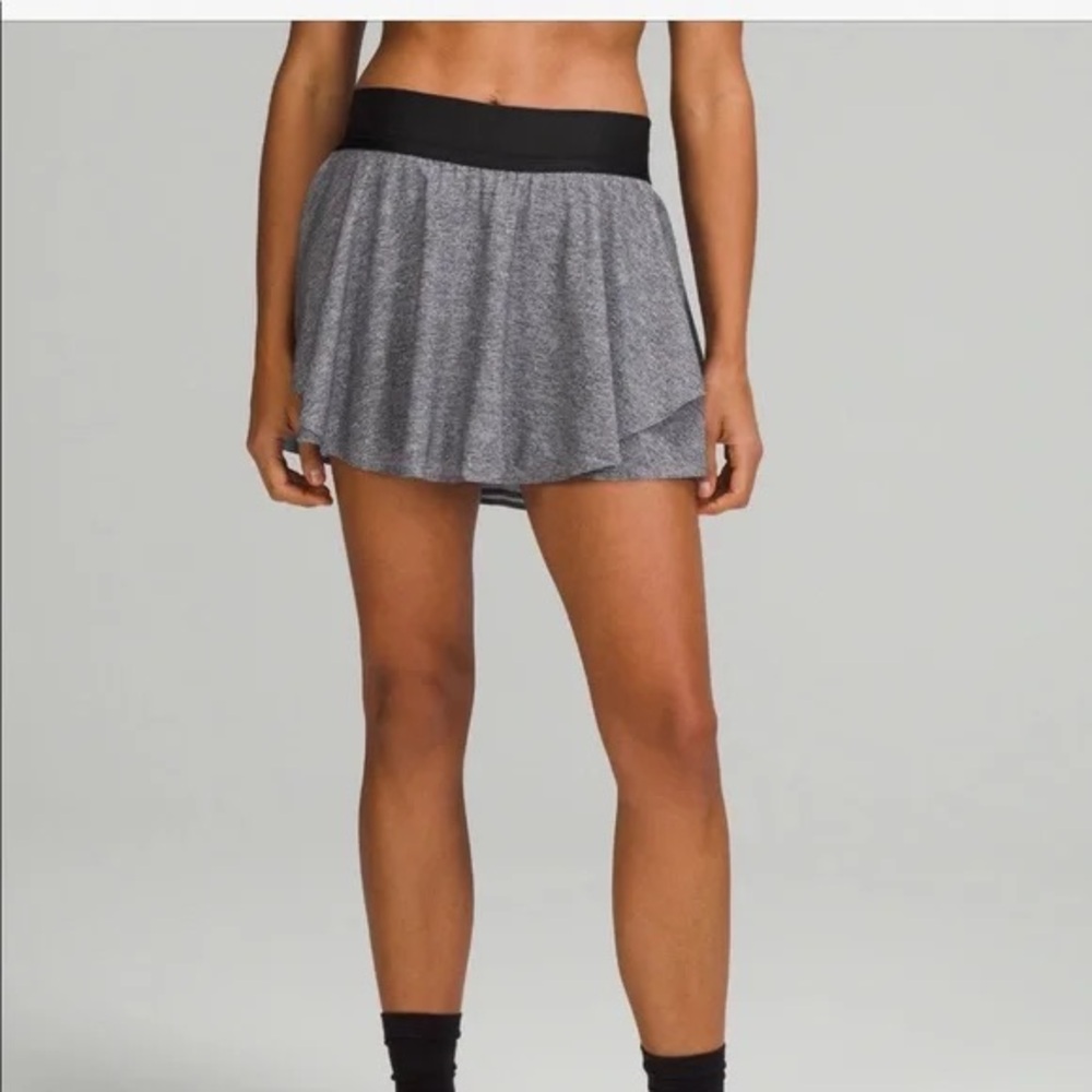 Lululemon Athletica Black and Gray Court Rival Skort